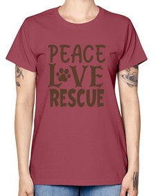 Peace Love Rescue Style 23# - cats -  Missy T-Shirt