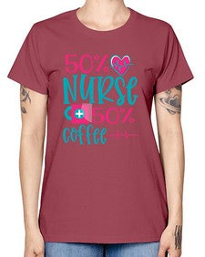 Percent Nurse Percent Coffee Style 1306# - nurse -  Missy T-Shirt