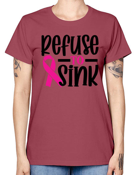 Refuse to Sink 9# - breast cancer -  Missy T-Shirt