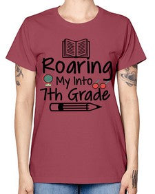 Roaring My Into seventh Grade 763# - seventh grade -  Missy T-Shirt