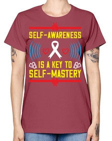 Self wareness is a key to self mastery Style 32# - Self awareness -  Missy T-Shirt
