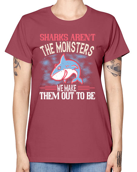 Sharks aren’t the monsters we make them out to be Style 24# - shark-fish -  Missy T-Shirt