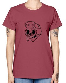 Skull Skeleton 144# - skull and bones -  Missy T-Shirt
