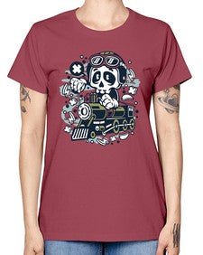 Skull Train 1067# - skull and bones -  Missy T-Shirt
