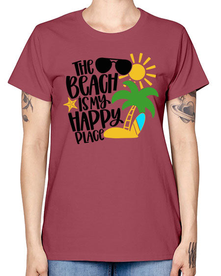 The Beach Is My Happy Place Style 12# - summer -  Missy T-Shirt