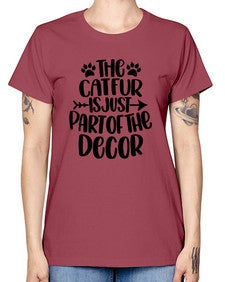 The Cat fur Is Just Part of Style 106# - cats -  Missy T-Shirt