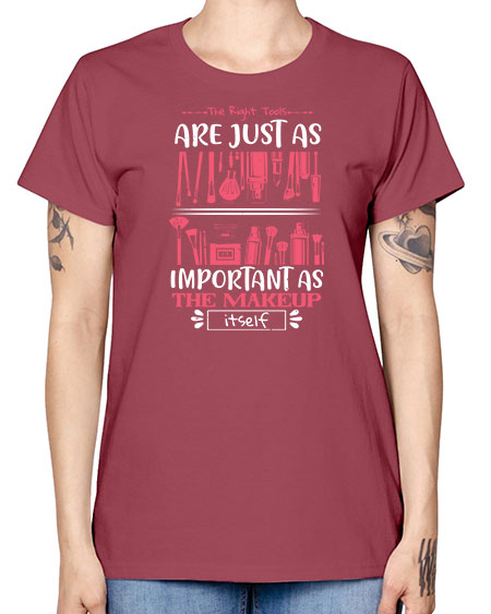The right tools are just as important as the makeup itself Style 181# - beauty - fashion -  Missy T-Shirt
