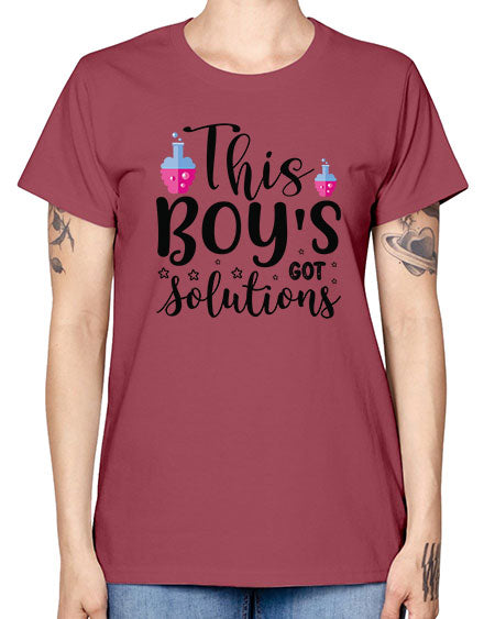 This Boy s Got Solutions 20# - general science -  Missy T-Shirt