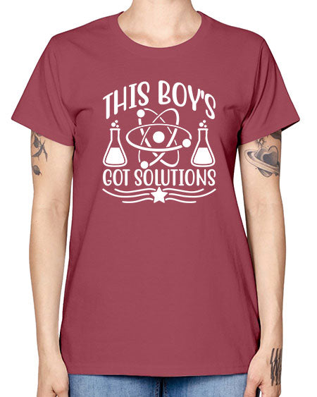 This Boy s Got Solutions 21# - general science -  Missy T-Shirt