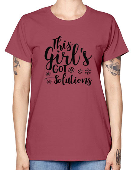 This Girl s Got Solutions 17# - general science -  Missy T-Shirt