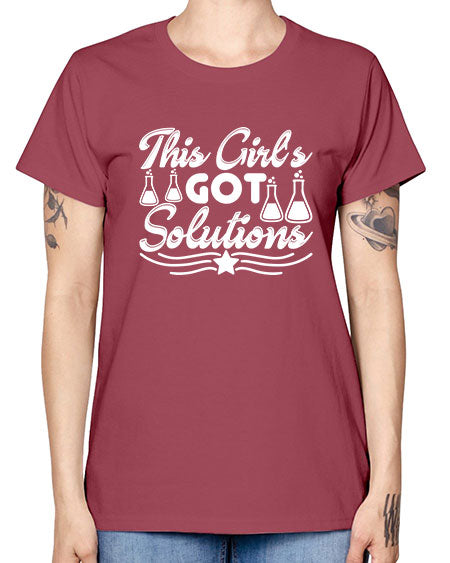 This Girl s Got Solutions 18# - general science -  Missy T-Shirt