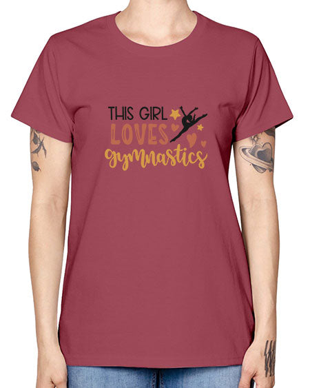 This girl loves gymnastics - cheer -  Missy T-Shirt