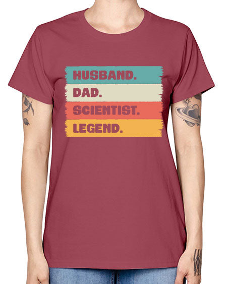 VintageHusbandDadScientistLegendScientistSkinite Scientist Skinite 14# - general science -  Missy T-Shirt