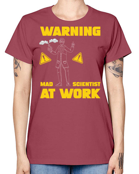 WarningMadScientistAtWorkScientistSkinite Scientist Skinite 13# - general science -  Missy T-Shirt