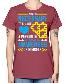 What is necessary to change a person is to change his awareness of himself Style 8# - Self awareness -  Missy T-Shirt