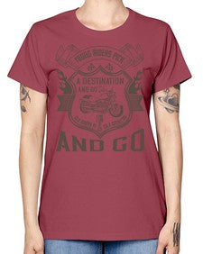 Young riders pick a destination and go old riders pick a dissection and go 84# - motorcycle -  Missy T-Shirt