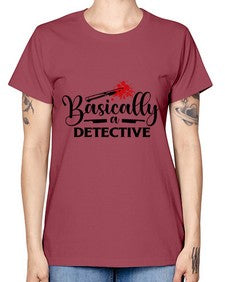 basically a detective 248# - true crime -  Missy T-Shirt