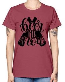 beer me now 657# - beer -  Missy T-Shirt