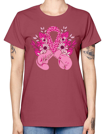boxing gloves breast cancer - breast cancer -  Missy T-Shirt