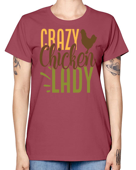 crazy chicken lady 154# - chicken -  Missy T-Shirt