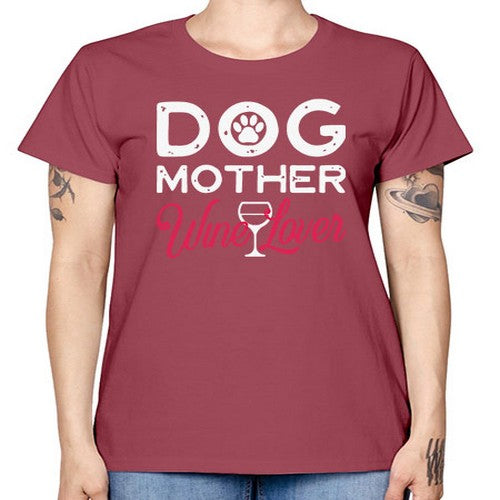 dog mother wine lover 16# - dogs -  Missy T-Shirt