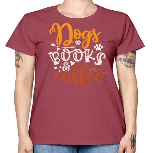 dogs books coffee 130# - dogs -  Missy T-Shirt