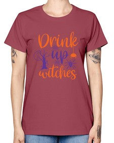 drink up witches 40# - witch -  Missy T-Shirt