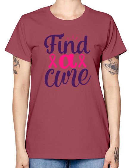 find a cure Style 12# - breast cancer -  Missy T-Shirt