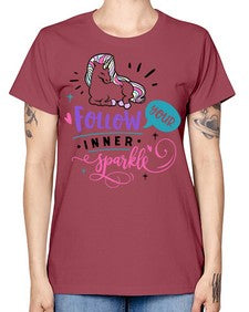 follow your inner sparkle 141# - unicorn -  Missy T-Shirt