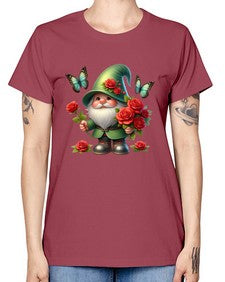 gnome with butterfly 11# - gnome -  Missy T-Shirt