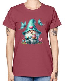 gnome with butterfly 14# - gnome -  Missy T-Shirt