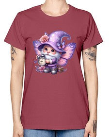 gnome with butterfly 18# - gnome -  Missy T-Shirt
