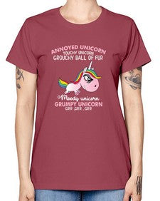 grumpy unicorn 147# - unicorn -  Missy T-Shirt