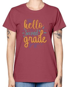 hello second grade 321# - second grade -  Missy T-Shirt
