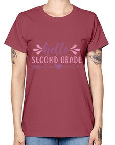 hello second grade 324# - second grade -  Missy T-Shirt