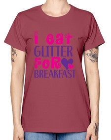 i eat glitter for breakfast 177# - unicorn -  Missy T-Shirt