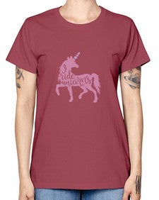i ride unicorns 188# - unicorn -  Missy T-Shirt