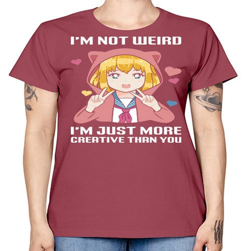 im not wierd im just more creative than you248# - anime -  Missy T-Shirt