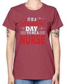 it is a beautiful day to be a nurse 997# - nurse -  Missy T-Shirt