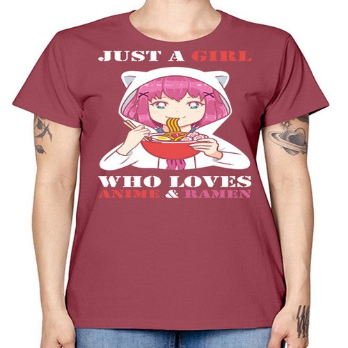 just a girl who loves anime and ramen258# - anime -  Missy T-Shirt