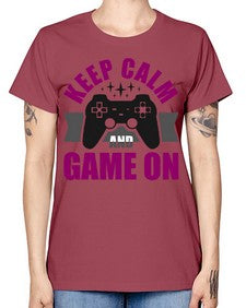 keep calm and game on 132# - video games -  Missy T-Shirt