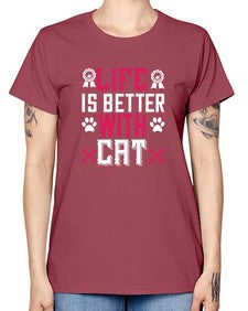 life is better with cat Style 65# - cats -  Missy T-Shirt