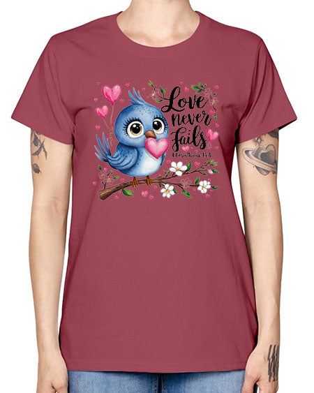 love never fails 63# - birds -  Missy T-Shirt