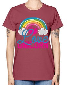 love unicorn 273# - unicorn -  Missy T-Shirt
