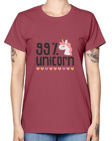 ninety nine percents unicorn 6879# - unicorn -  Missy T-Shirt
