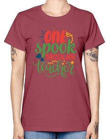 one spook tacular teacher Style 329# - teacher -  Missy T-Shirt