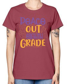 peace out eighth grade 616# - eighth grade -  Missy T-Shirt