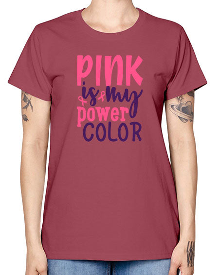 pink is my power color Style 5# - breast cancer -  Missy T-Shirt
