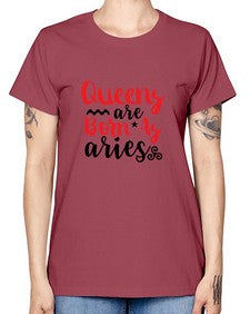 queens Are Born As Aries 384# - aries -  Missy T-Shirt