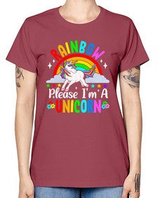 rainbow please im a unicorn 364# - unicorn -  Missy T-Shirt